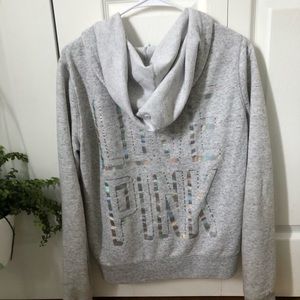 Pink full zip hoodie